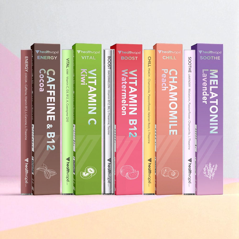 Vitamin Inhalers - New Flavors Sampler 5-Pack HealthVape Vitamin Inhalers - New Flavors Sampler 5-Pack HealthVape