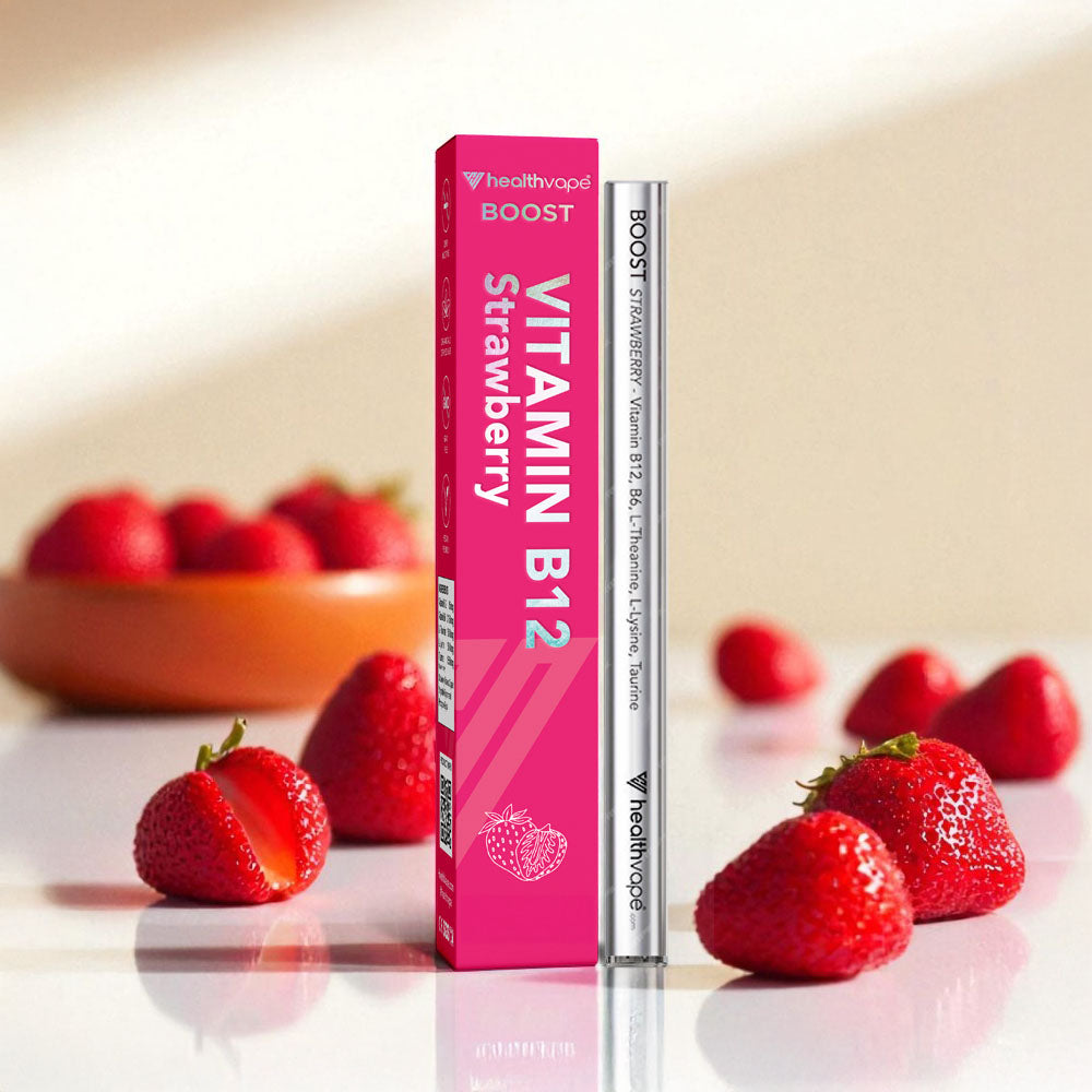 Strawberry Vape Pen | B12 Vape Pen - BOOST - HealthVape Strawberry Vape Pen | B12 Vape Pen - BOOST - HealthVape
