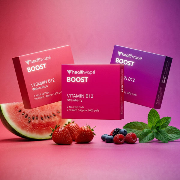 Vitamin B12 Vapes: BOOST Pens & Pods - HealthVape Vitamin B12 Vapes: BOOST Pens & Pods - HealthVape