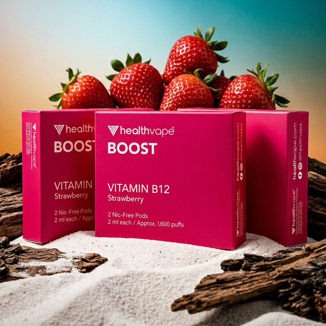 Strawberry Pods | B12 Vape Pods, multi-packs - HealthVape Strawberry Pods | B12 Vape Pods, multi-packs - HealthVape