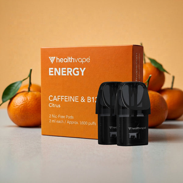 Caffeine Citrus Vape Pods - ENERGY, Nicotine-Free - HealthVape Caffeine Citrus Vape Pods - ENERGY, Nicotine-Free - HealthVape