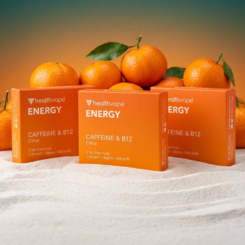 Energy Flavored Vape Caffeine Citrus Vape Pods - ENERGY, Nicotine-Free Energy Flavored Vape Caffeine Citrus Vape Pods - ENERGY, Nicotine-Free