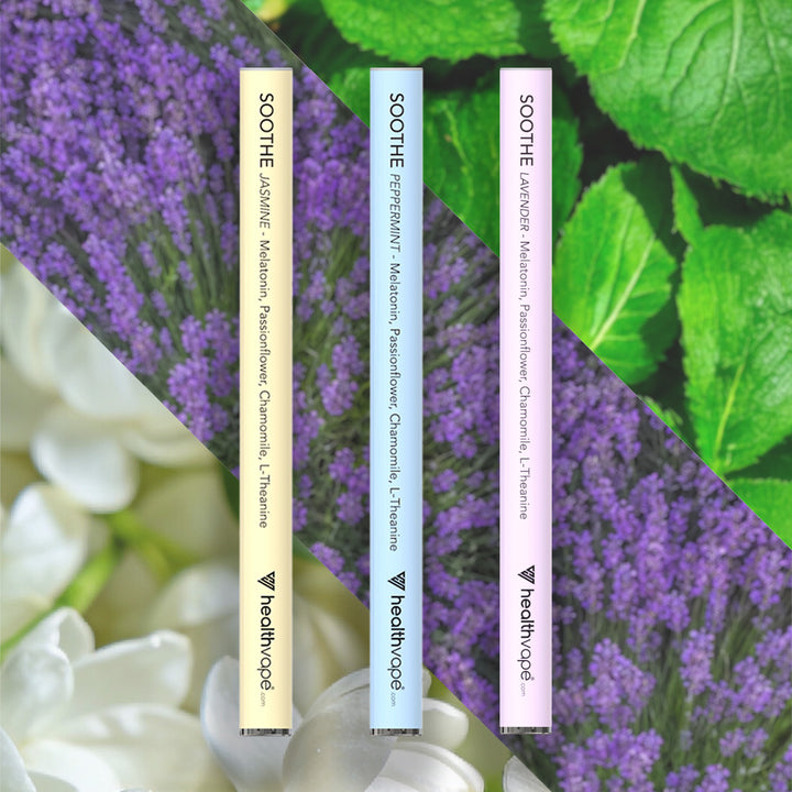 HealthVape SOOTHE Melatonin bundle: Jasmine, Peppermint, and Lavender pens