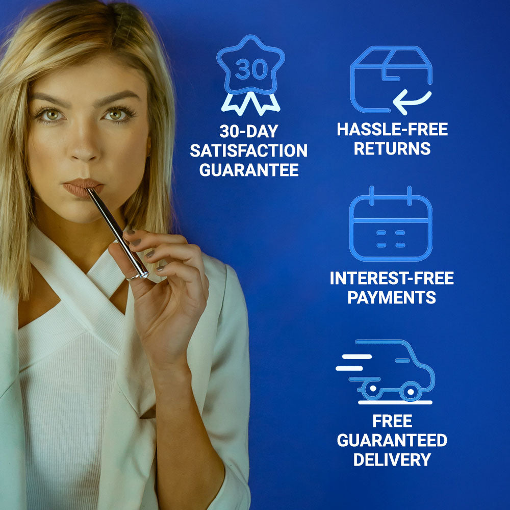 HealthVape nicotine-free vitamin pen with 30-day guarantee, free delivery, and hassle-free returns