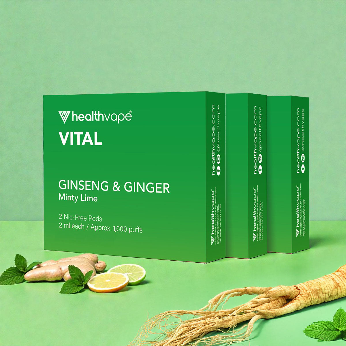Ginseng Minty Vape Pods - VITAL - HealthVape Ginseng Minty Vape Pods - VITAL - HealthVape
