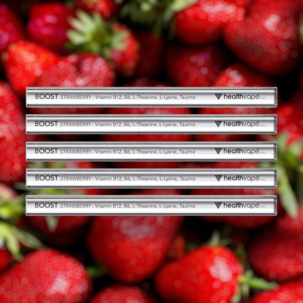 Strawberry Vape Pen | B12 Vape Pen - BOOST - HealthVape Strawberry Vape Pen | B12 Vape Pen - BOOST - HealthVape