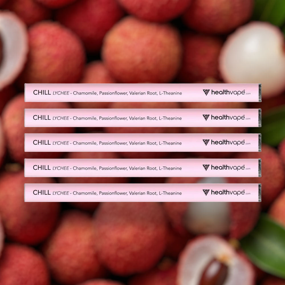 Chamomile Lychee Vape Pen - CHILL, Nicotine-Free - HealthVape Chamomile Lychee Vape Pen - CHILL, Nicotine-Free - HealthVape